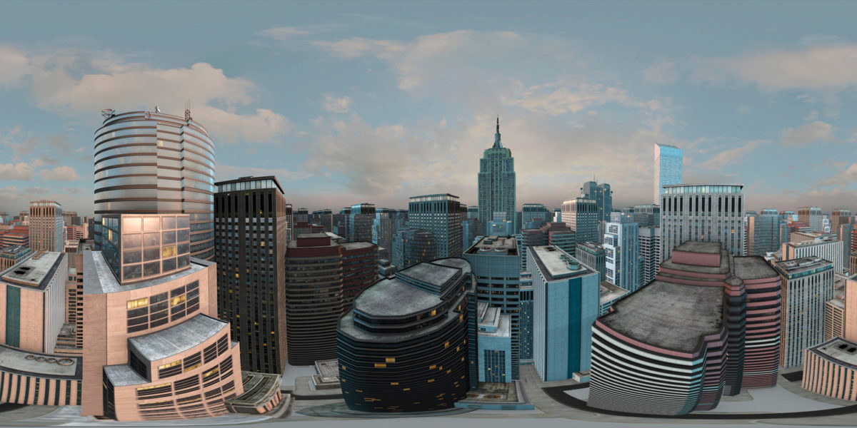 Virtual City in 3D 360º 2