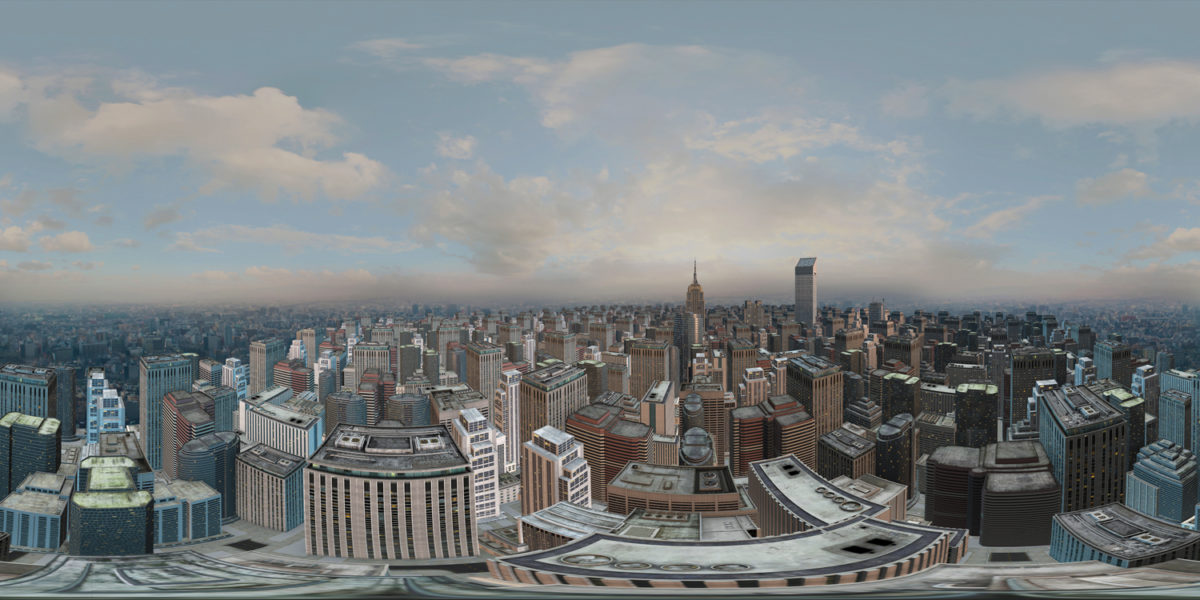 Virtual City in 3D 360º 3