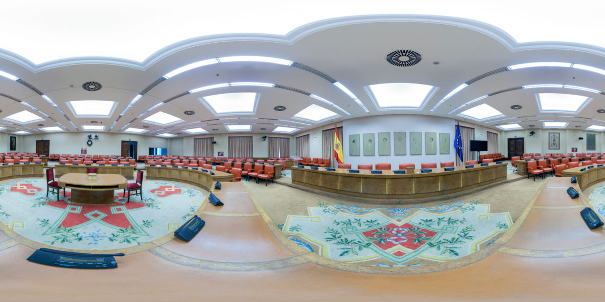 Congress of Deputies of Spanish Parliament building. Madrid. Spain
