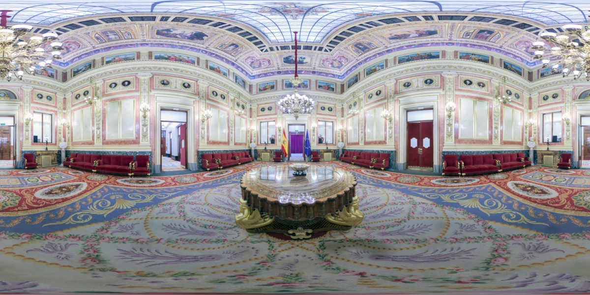 Congress of Deputies of Spanish Parliament building. Madrid. Spain