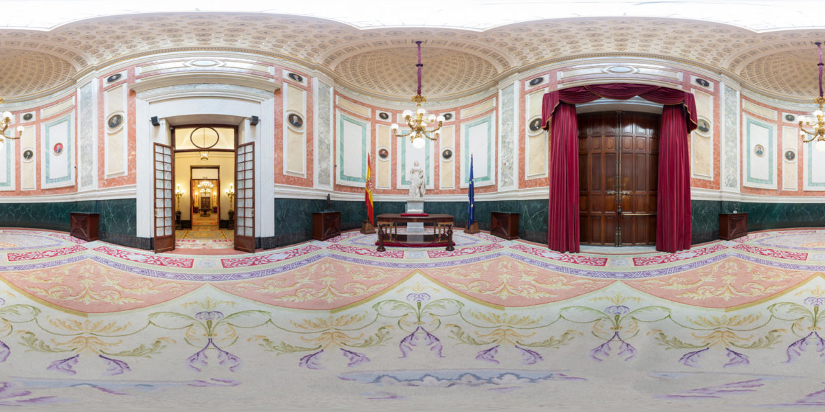 Congress of Deputies of Spanish Parliament building. Madrid. Spain