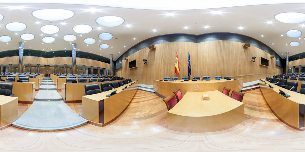 Congress of Deputies of Spanish Parliament building. Madrid. Spain