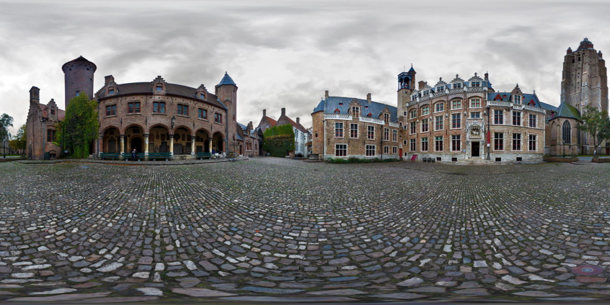 Gruuthusemuseum square . Bruges. Belgium