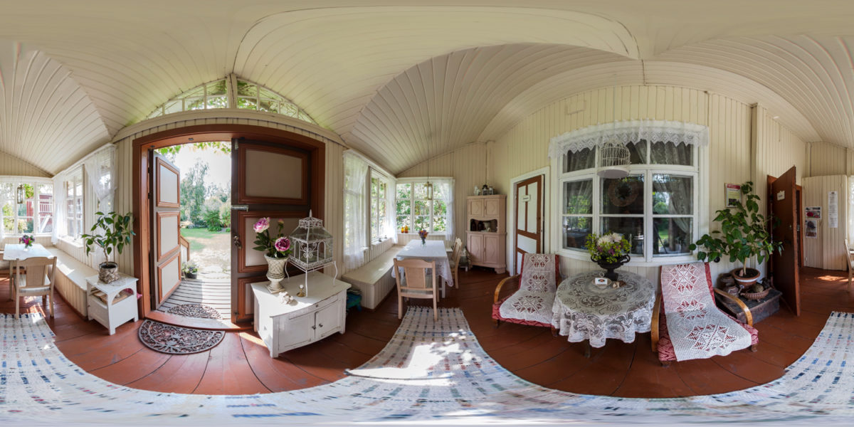 Interior of typical finland cabin-house. Juva. Finland