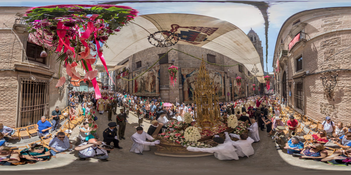 Procession of Corpus Christi in Cathedral of Toledo. Spain