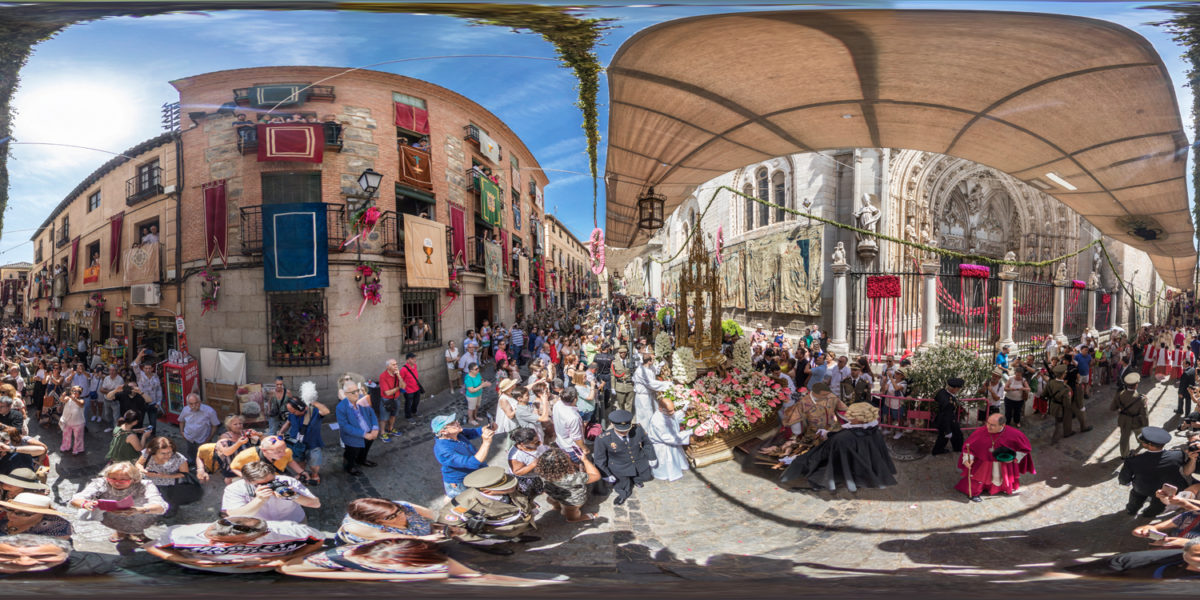 Procession of Corpus Christi in Cathedral of Toledo. Spain
