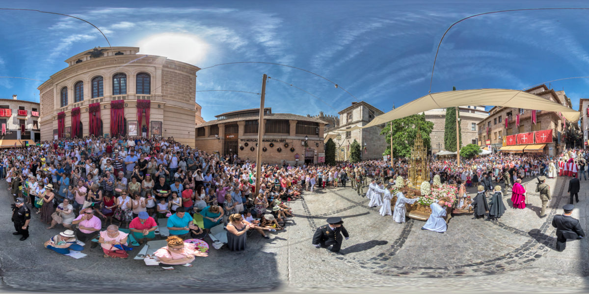 Procession of Corpus Christi in Cathedral of Toledo. Spain