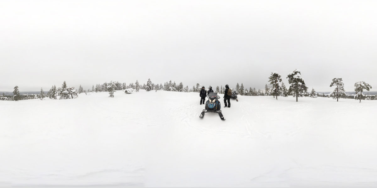 Snowmobile by eSled. electrical snowmobile. Rovaniemi. Finland