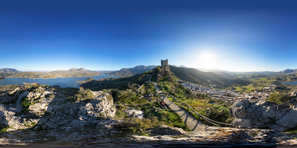 Viewpoint from the Castle. Zahara de la Sierra. Cadiz. Spain