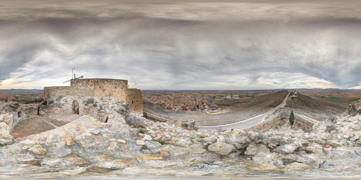 Windmills From the Castle. Consuegra. Toledo, Spain