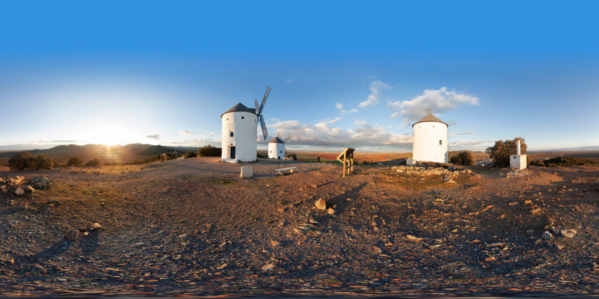 Windmills. Puerto Lapice. Ciudad Real, Spain