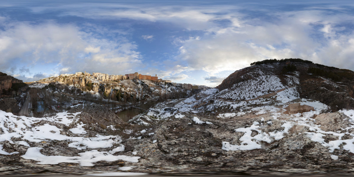 cuenca from paseo del jucar. spain