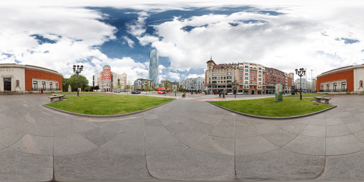iberdrola tower and museum of fine arts. bilbao. Spain