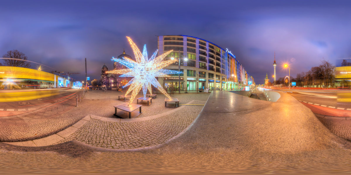 karl liebknecht straße in Christmas. Berlin. Germany