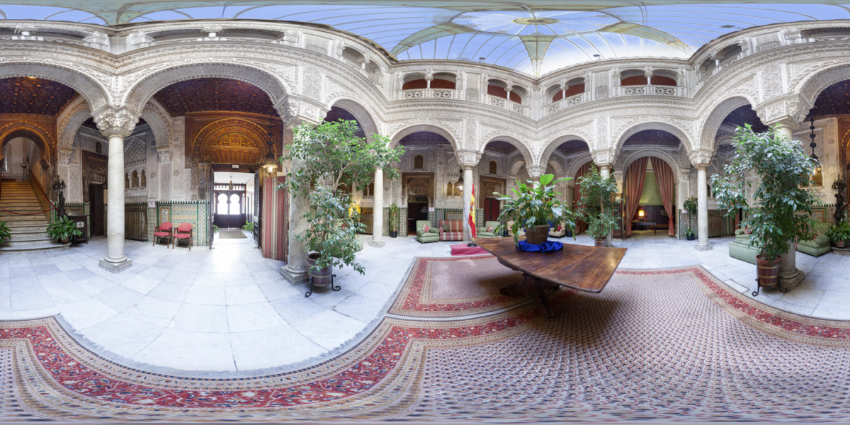 neomudejar casino courtyard. Cadiz. Spain