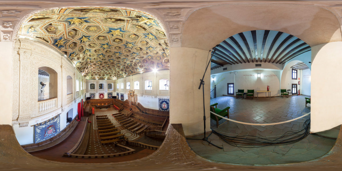 paraninfo in university. Alcala de Henares. Madrid, Spain
