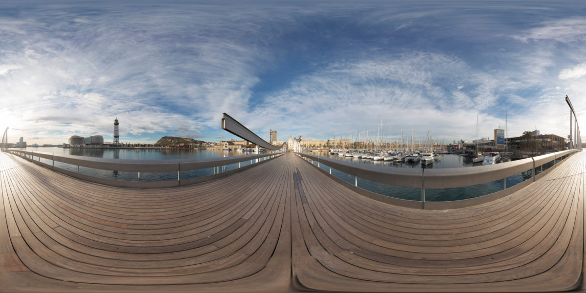 rambla del mar. barcelona. spain