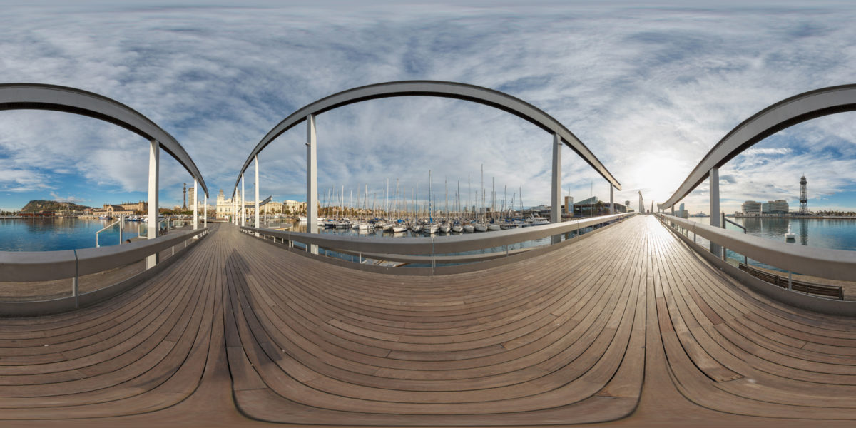 rambla del mar. barcelona. spain