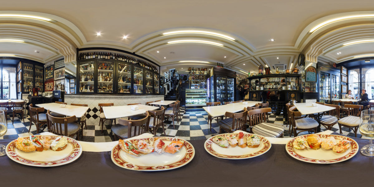 restaurant of tapas victor montes in bilbao. spain