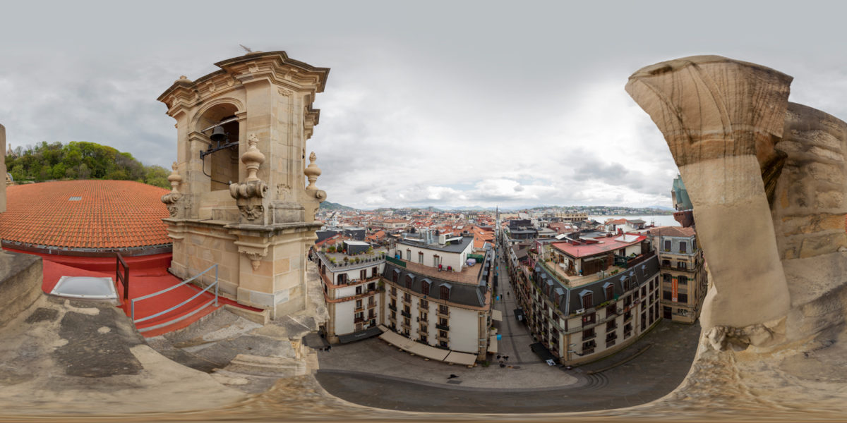san sebastian from santa maria church. spain
