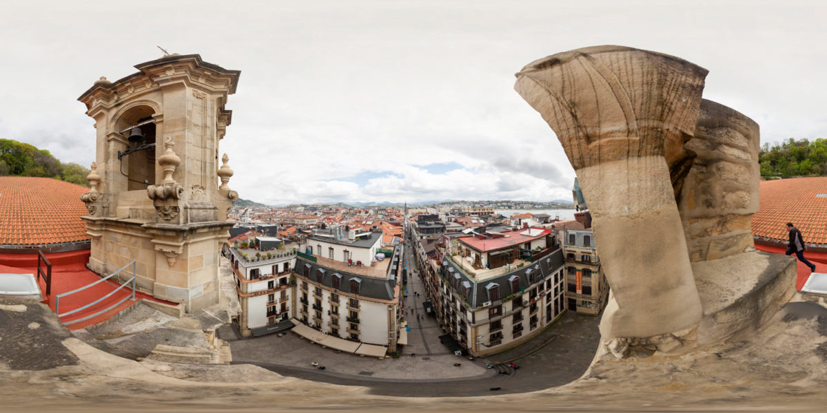 san sebastian from santa maria church. spain