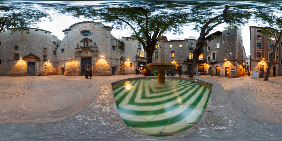square in gotic town. barcelona. Spain