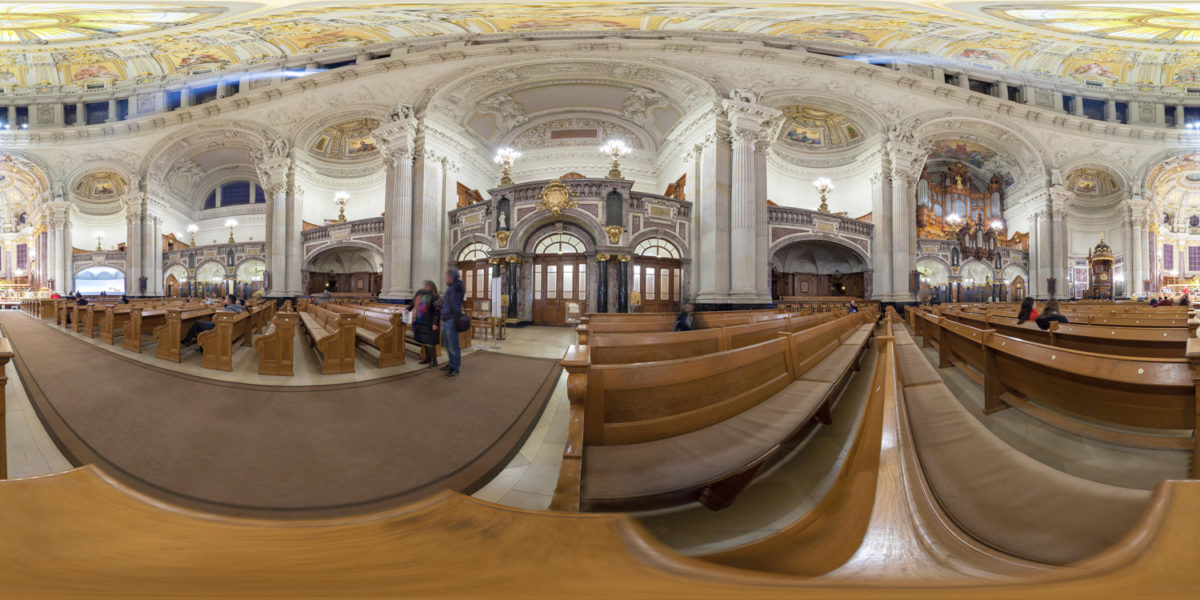 the interior of Cathedral Berliner Dom. Berlin. Germany