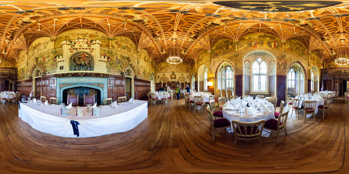 The Banqueting Hall in the Apartments of The Castle. Cardiff. Wales. United Kingdom