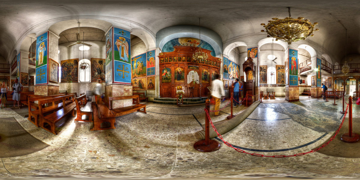 Saint George byzantine church in madaba. jordan