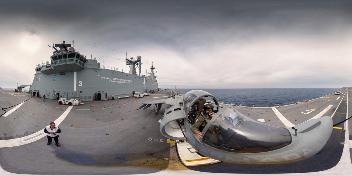 The spanish amphibious ship aircraft carrier Juan Carlos I. Spain