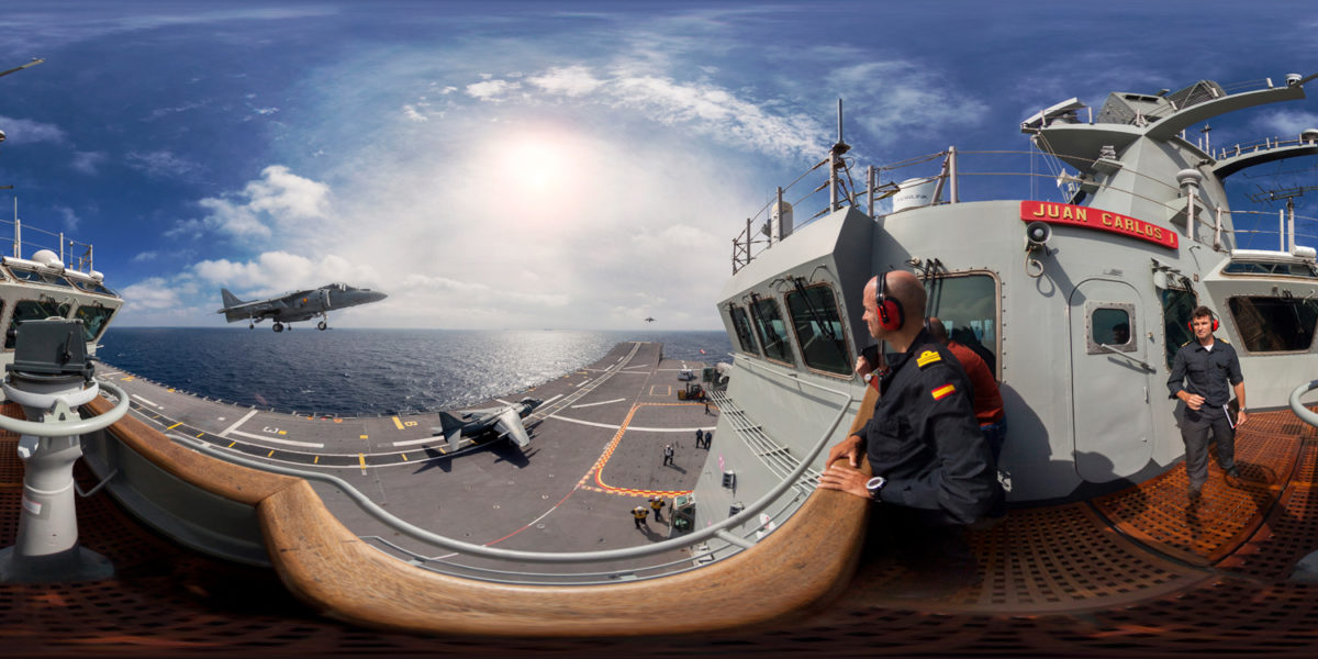 The spanish amphibious ship aircraft carrier Juan Carlos I. Spain